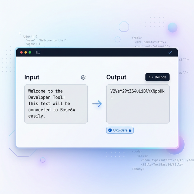 Text to Base64 Guide Illustration