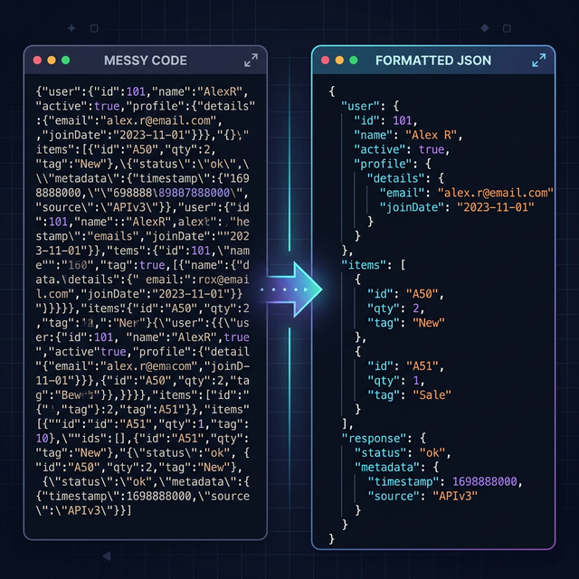 What Is a JSON Beautifier illustration